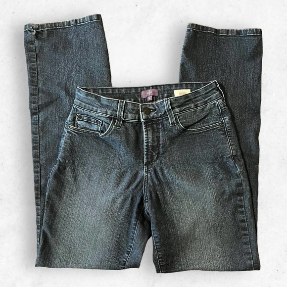 NYDJ Denim Jeans Women's Size 4 Mid Rise Straight Blue Lifting Technology - Picture 10 of 10